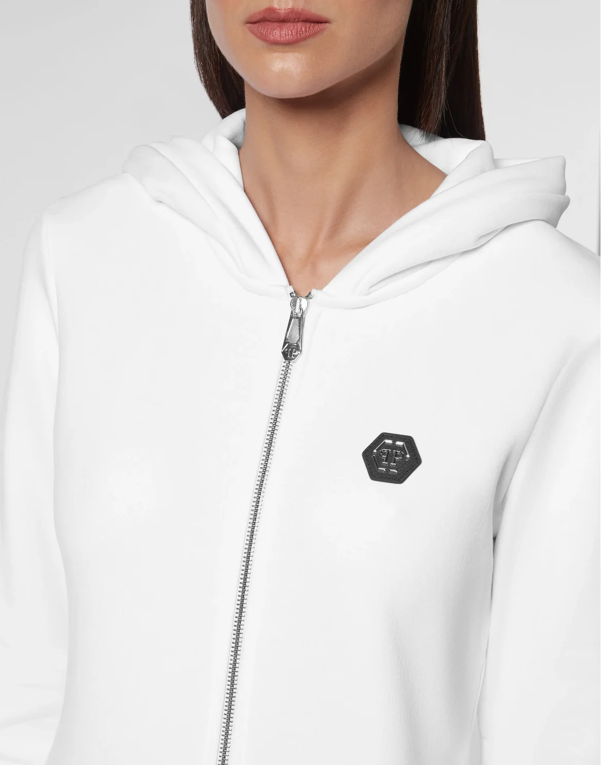 Hoodie Sweatjacket Full Zip Multicolor  Skull, цвет: Белый