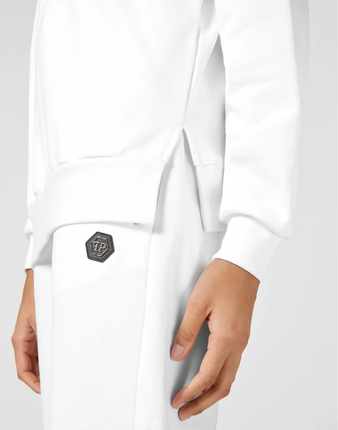 Sweatshirt LS Crystal Iconic Plein, цвет: Белый