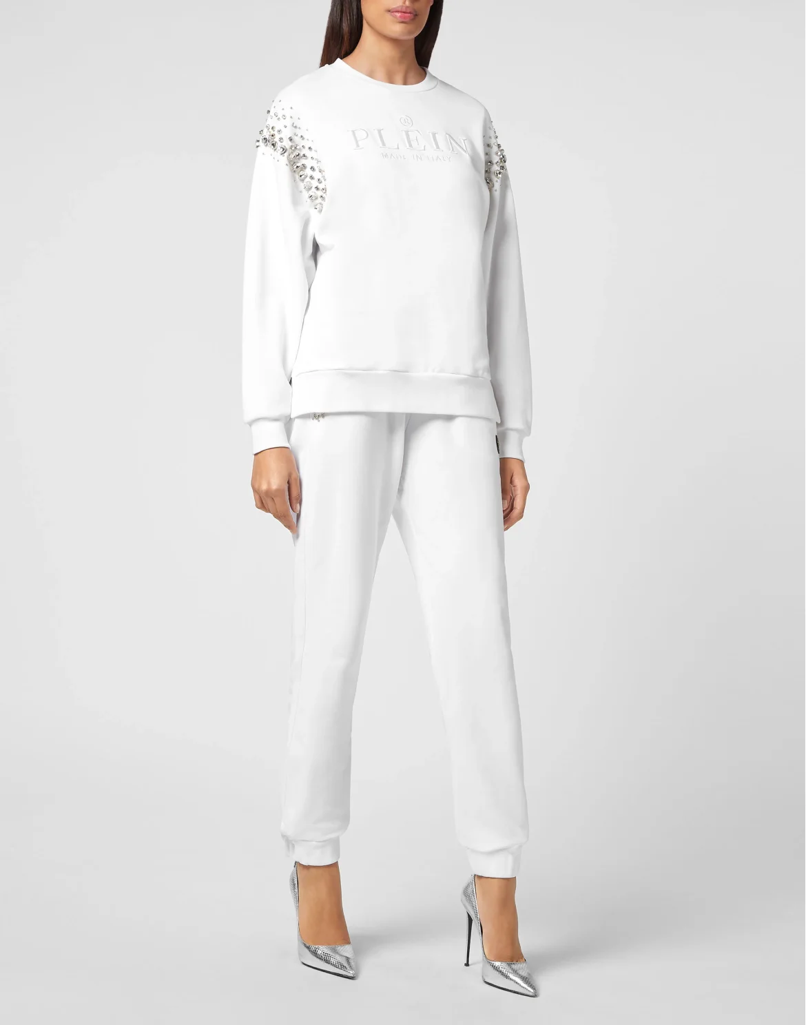 Sweatshirt LS Crystal Iconic Plein, цвет: Белый