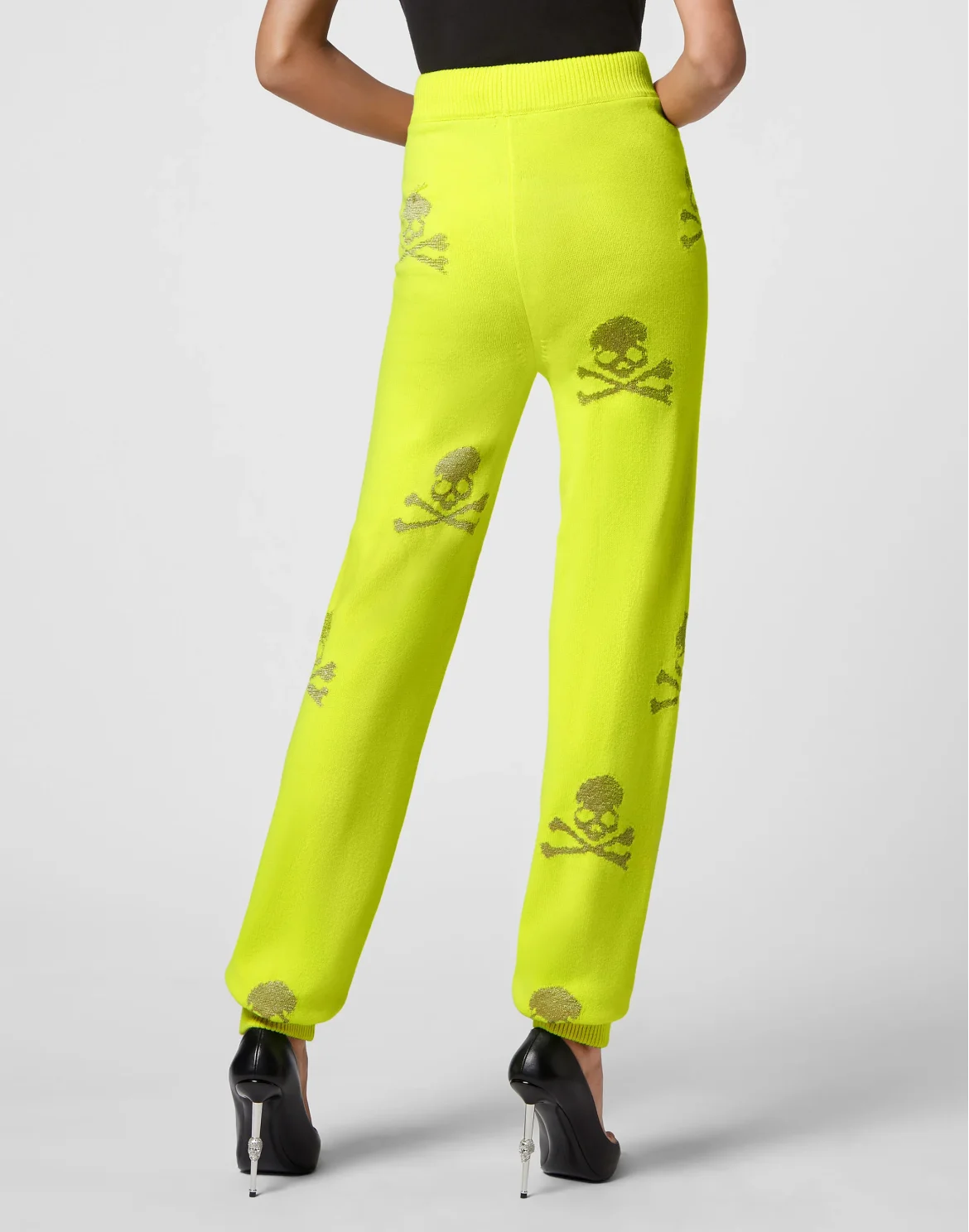 Wool Blend Jogging Trousers Crystal Skull, цвет: Желтый