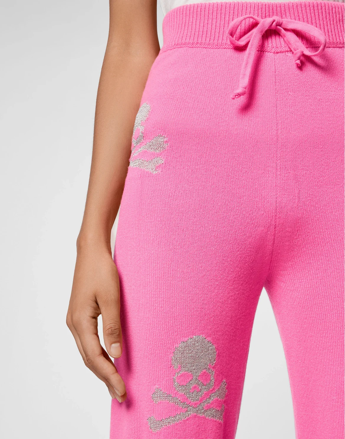 Wool Blend Jogging Trousers Crystal Skull, цвет: Розовый