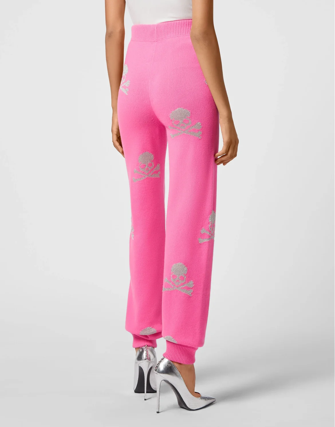 Wool Blend Jogging Trousers Crystal Skull, цвет: Розовый