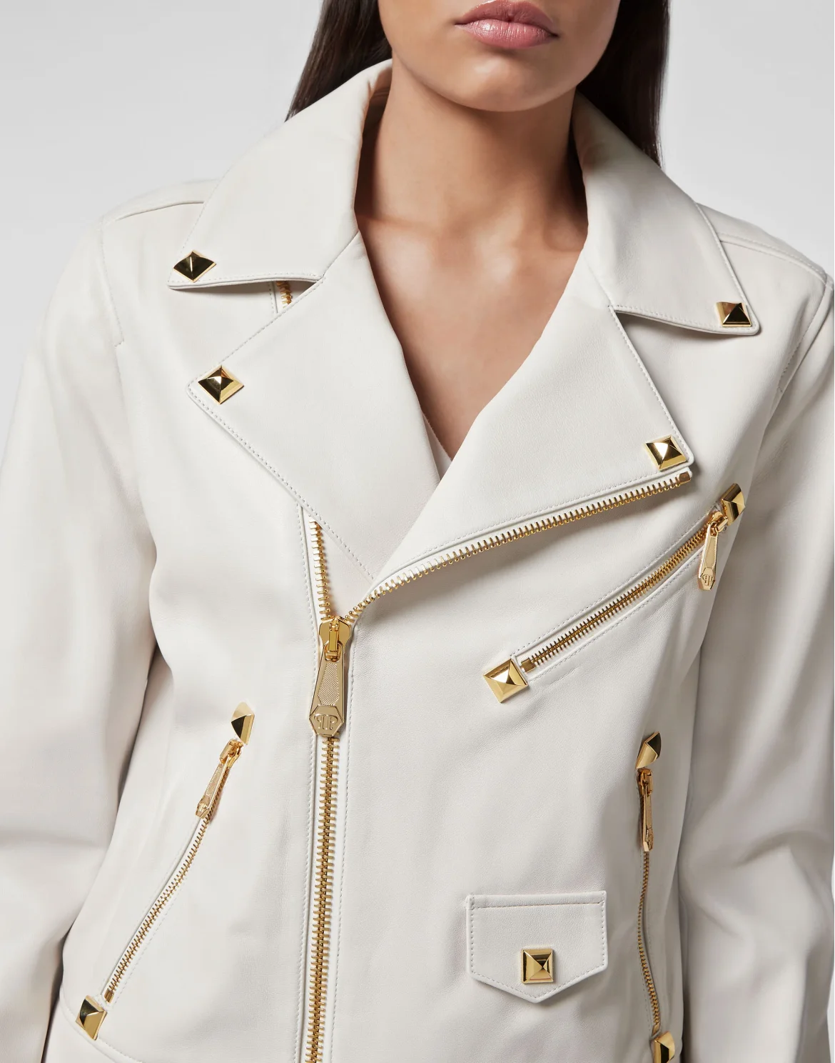 Leather Biker Studs, цвет: Бежевый