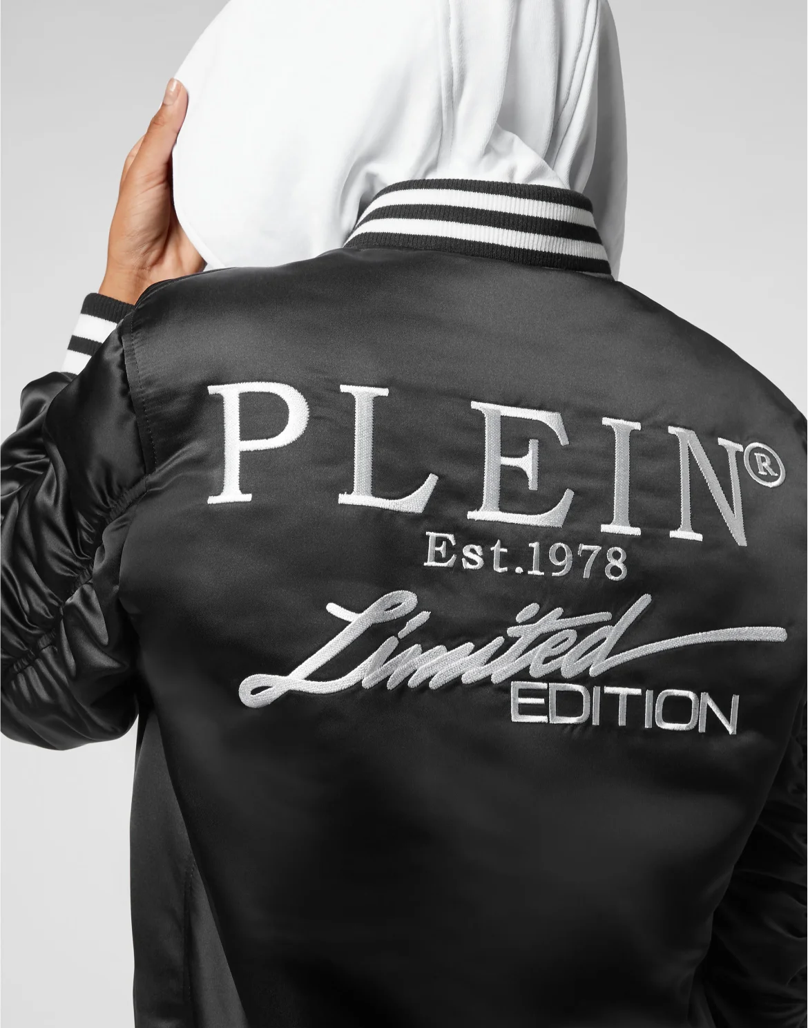 Nylon Hoodie Bomber Fleece Insert Skull  Patches, цвет: Черный