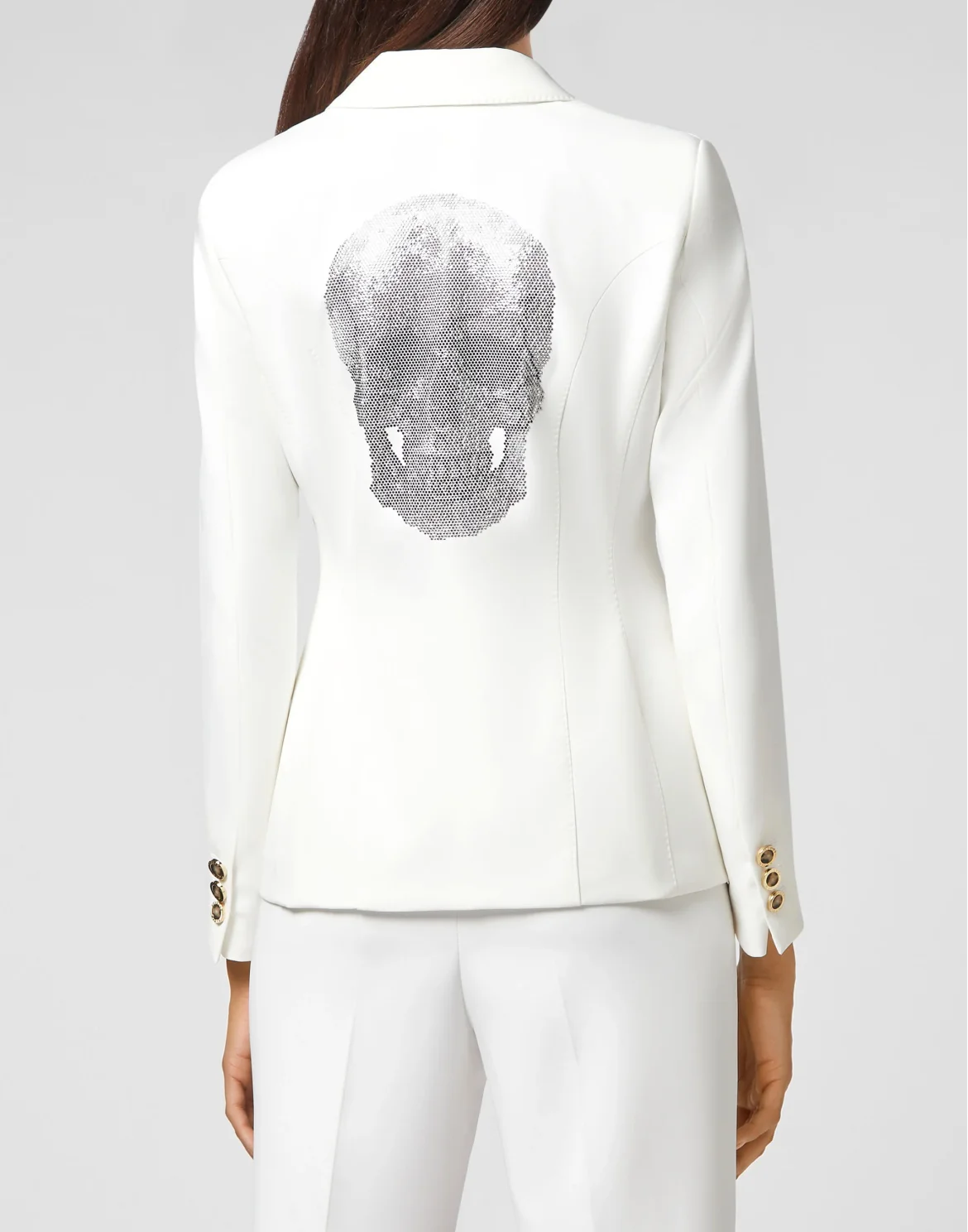 Cady Blazer Skull with Crystals, цвет: Бежевый