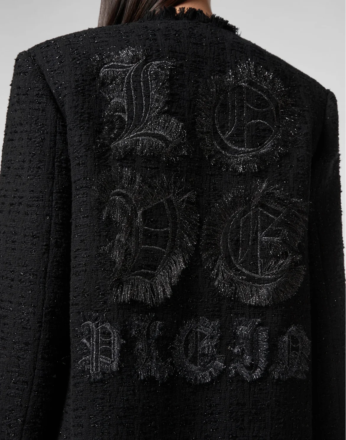 Tweed Blazer Crystal Skull, цвет: Черный