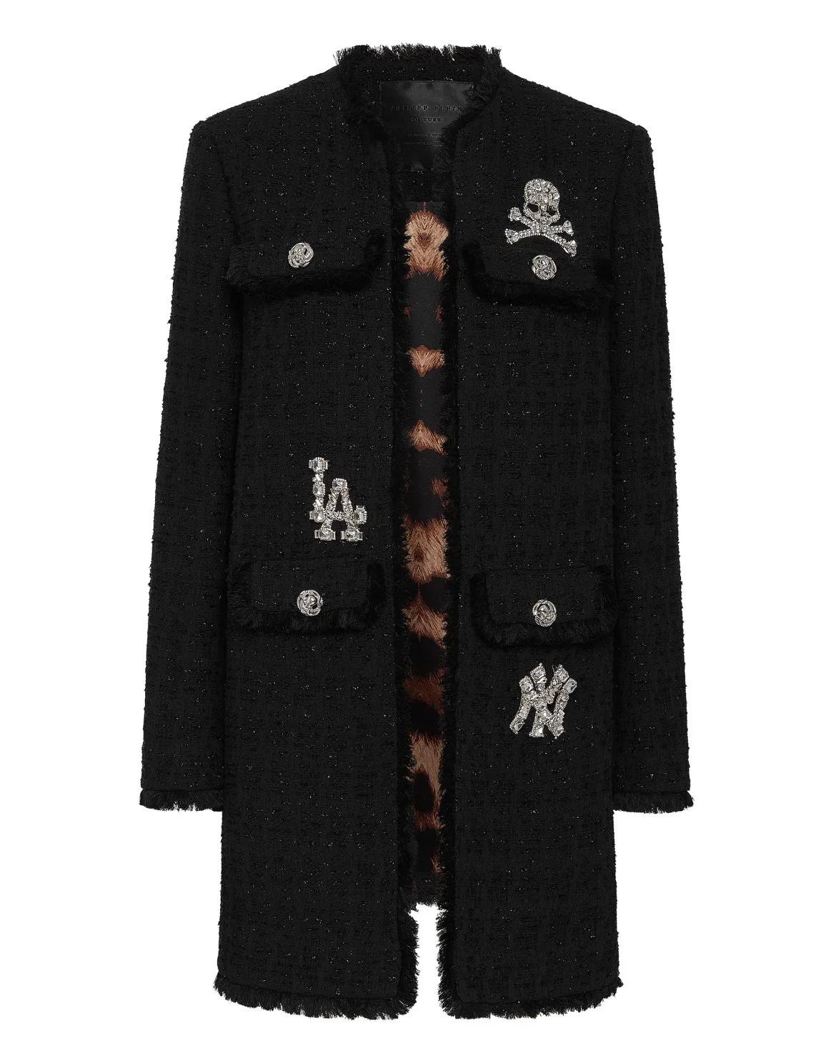 Tweed Blazer Crystal Skull, цвет: Черный