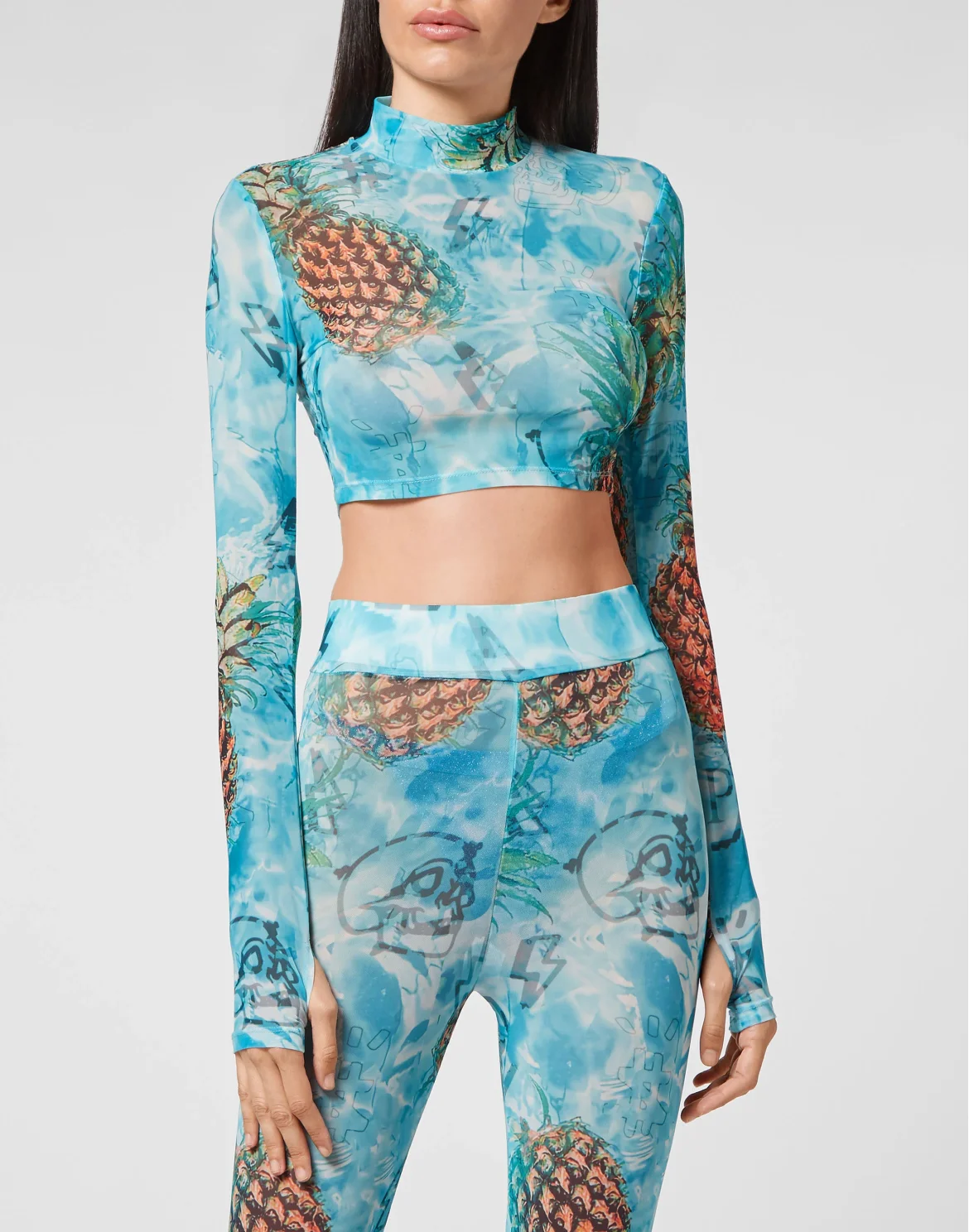 LS Top Stretch Pineapple Skies, цвет: Мультиколор