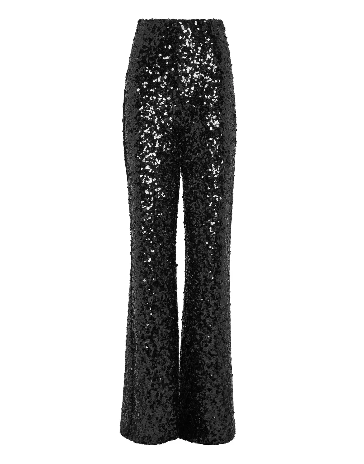 High Waist Trousers Pailletes Gothic Plein, цвет: Черный