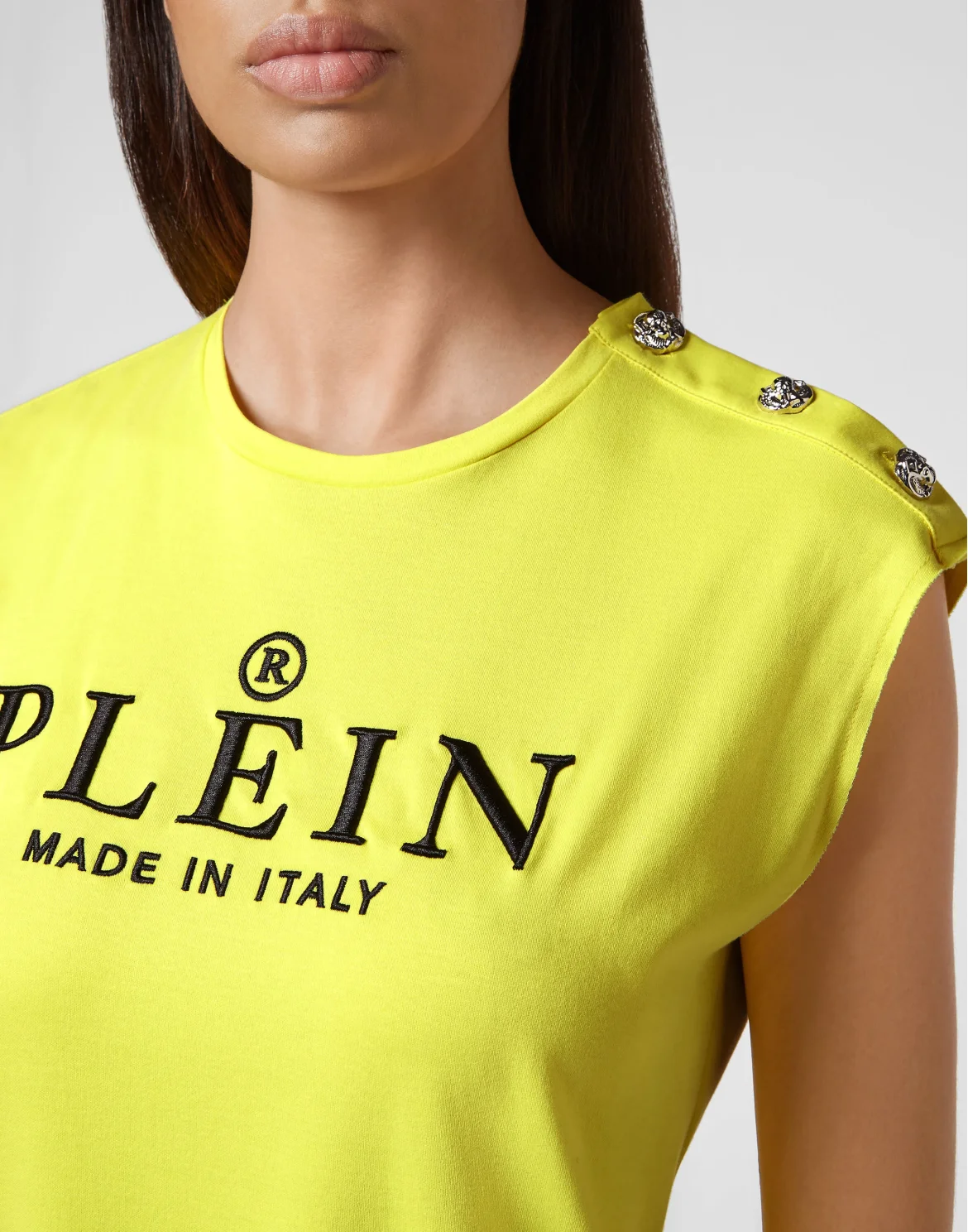 T-shirt Round Neck SS Iconic Plein, цвет: Желтый