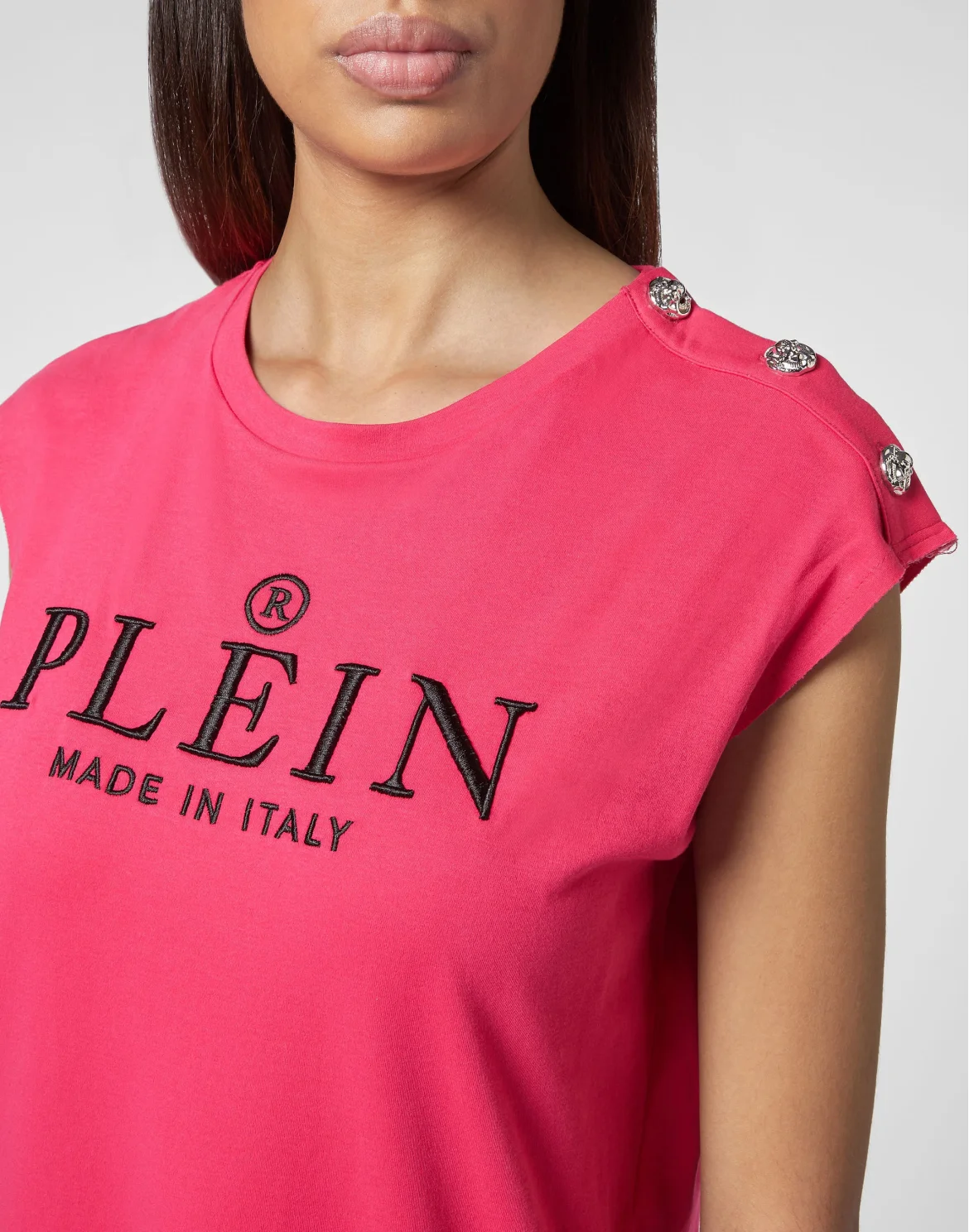 T-shirt Round Neck SS Iconic Plein, цвет: Розовый
