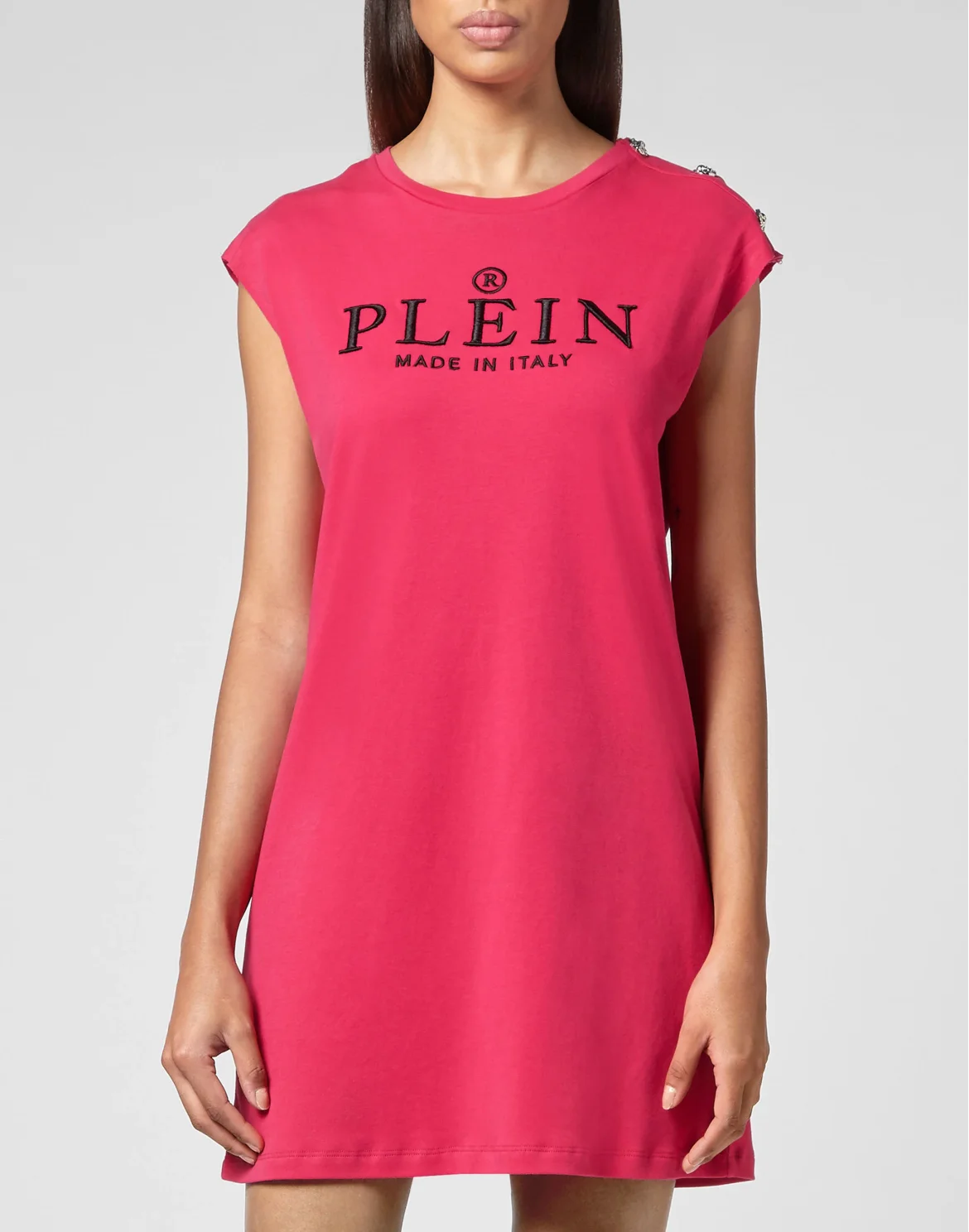 T-shirt Round Neck SS Iconic Plein, цвет: Розовый