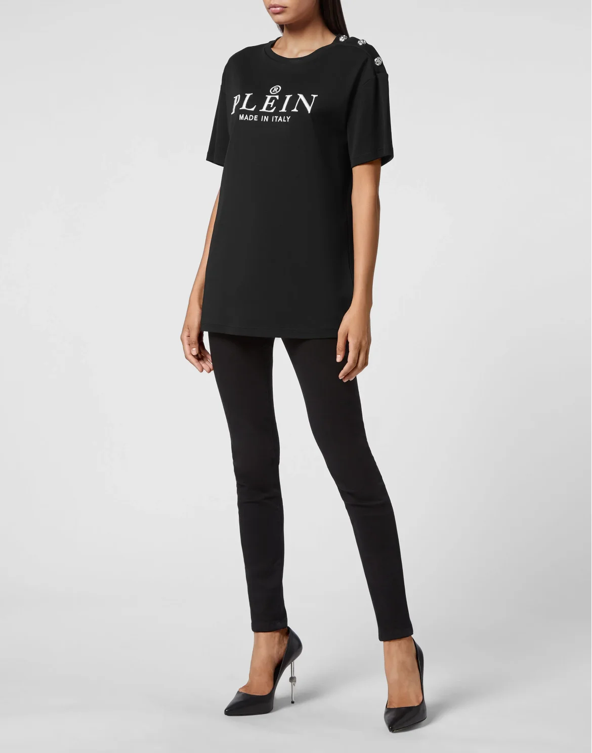 T-shirt Round Neck SS Iconic Plein, цвет: Черный