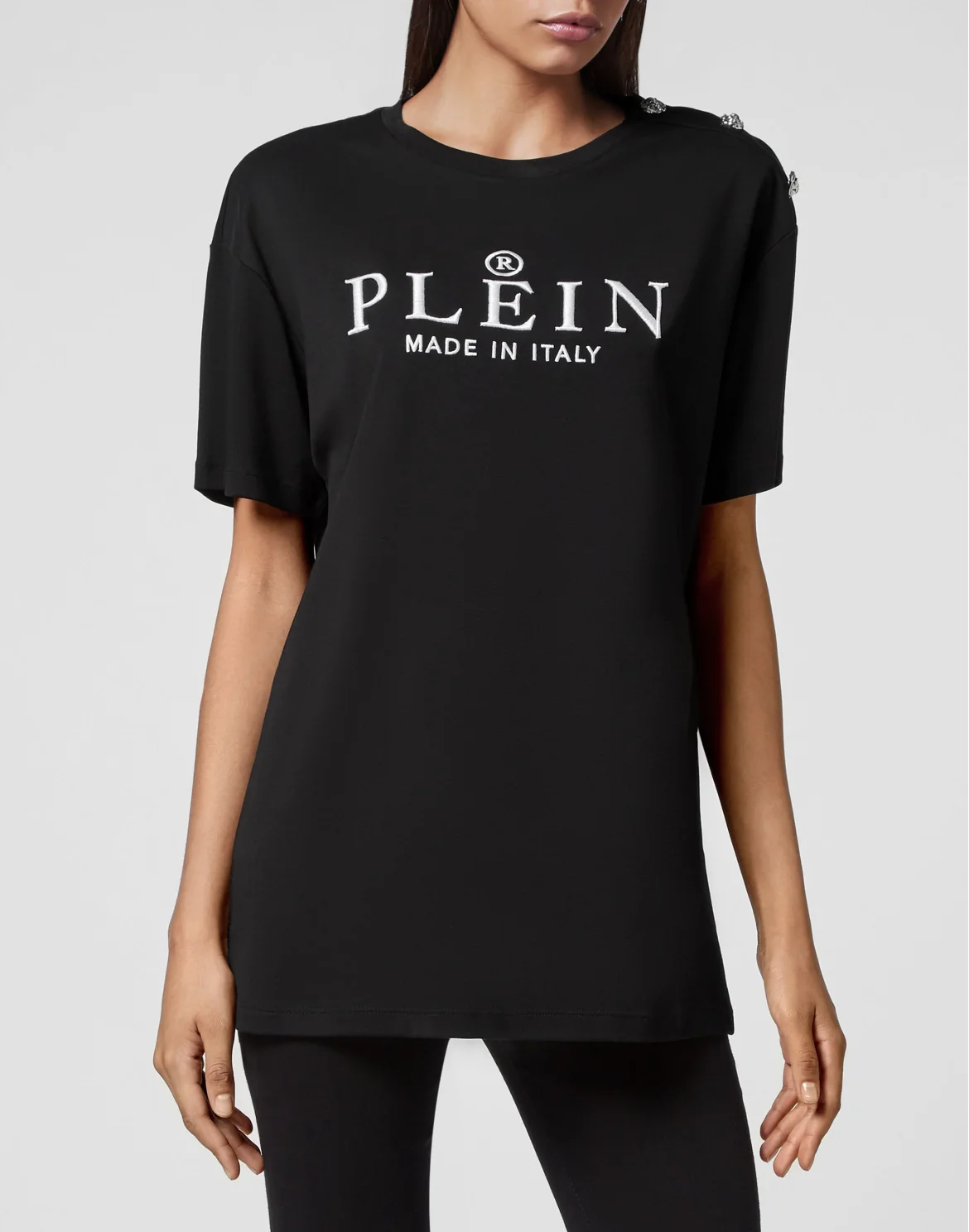 T-shirt Round Neck SS Iconic Plein, цвет: Черный
