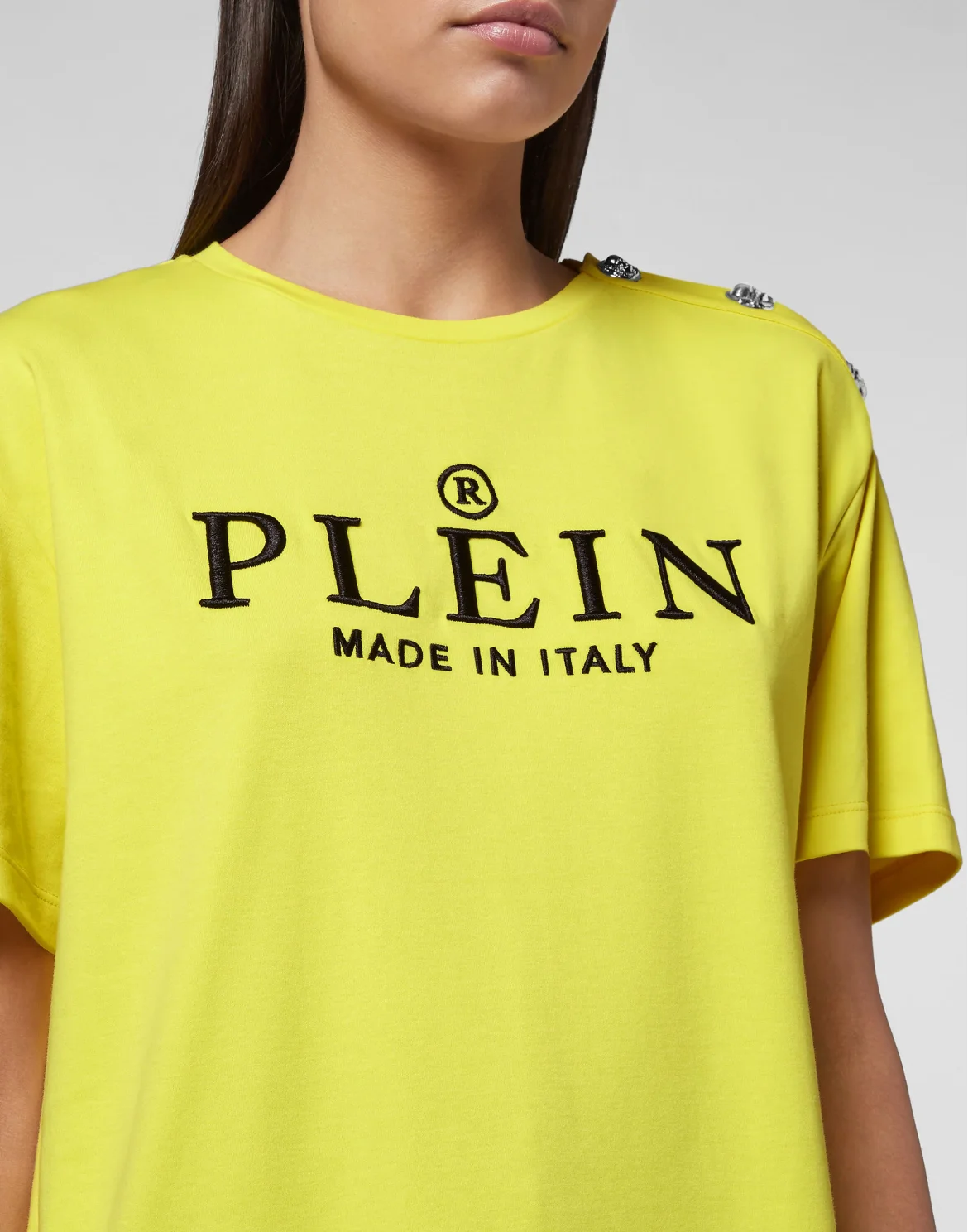 T-shirt Round Neck SS Iconic Plein, цвет: Желтый