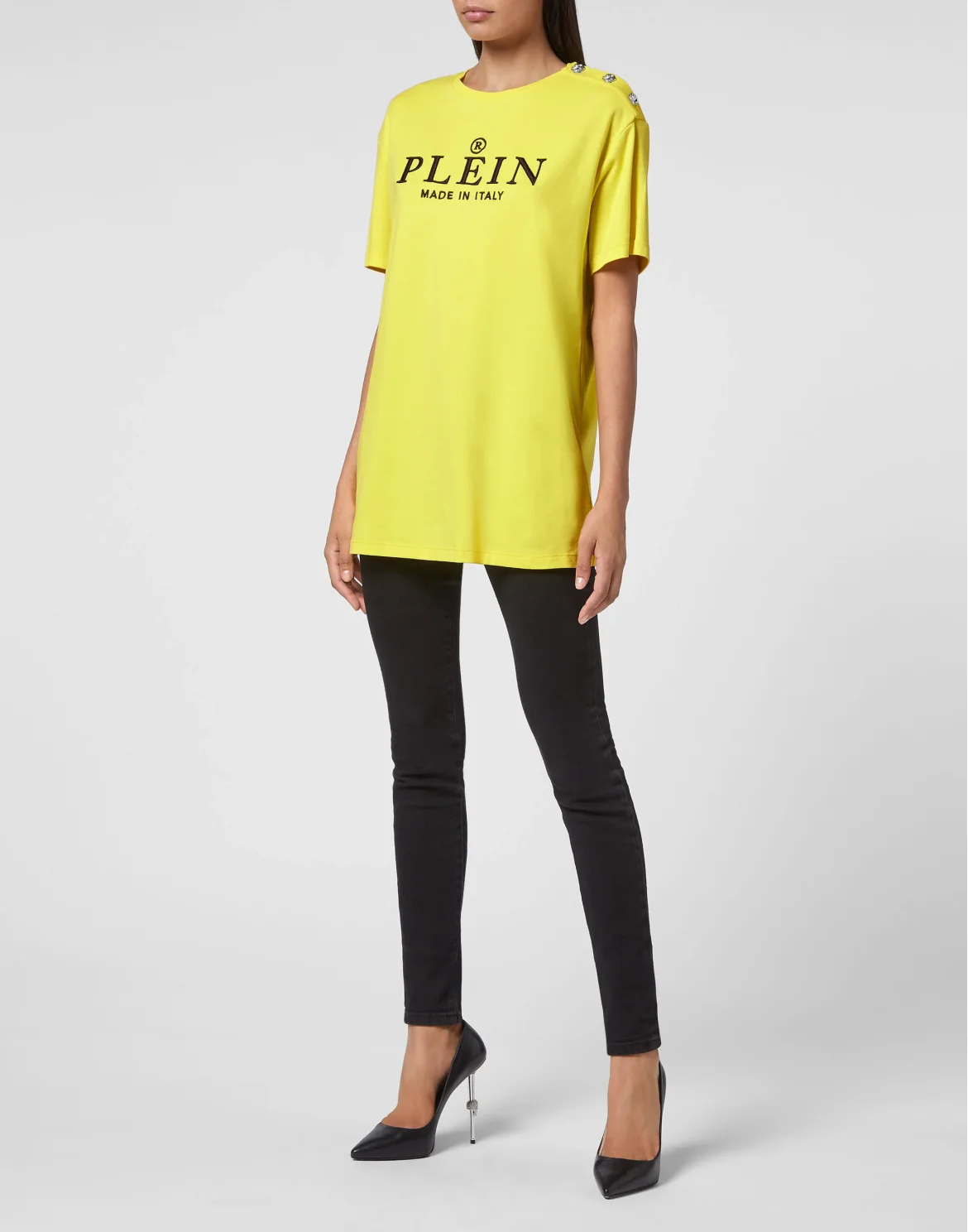 T-shirt Round Neck SS Iconic Plein, цвет: Желтый