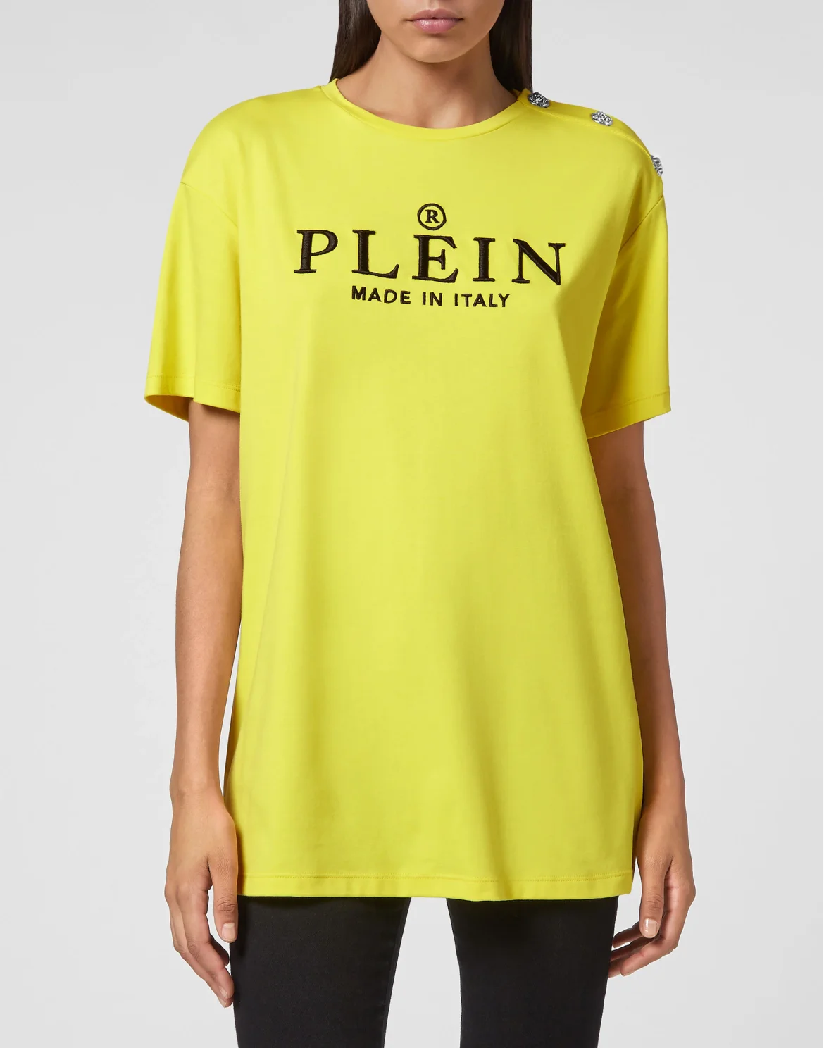 T-shirt Round Neck SS Iconic Plein, цвет: Желтый