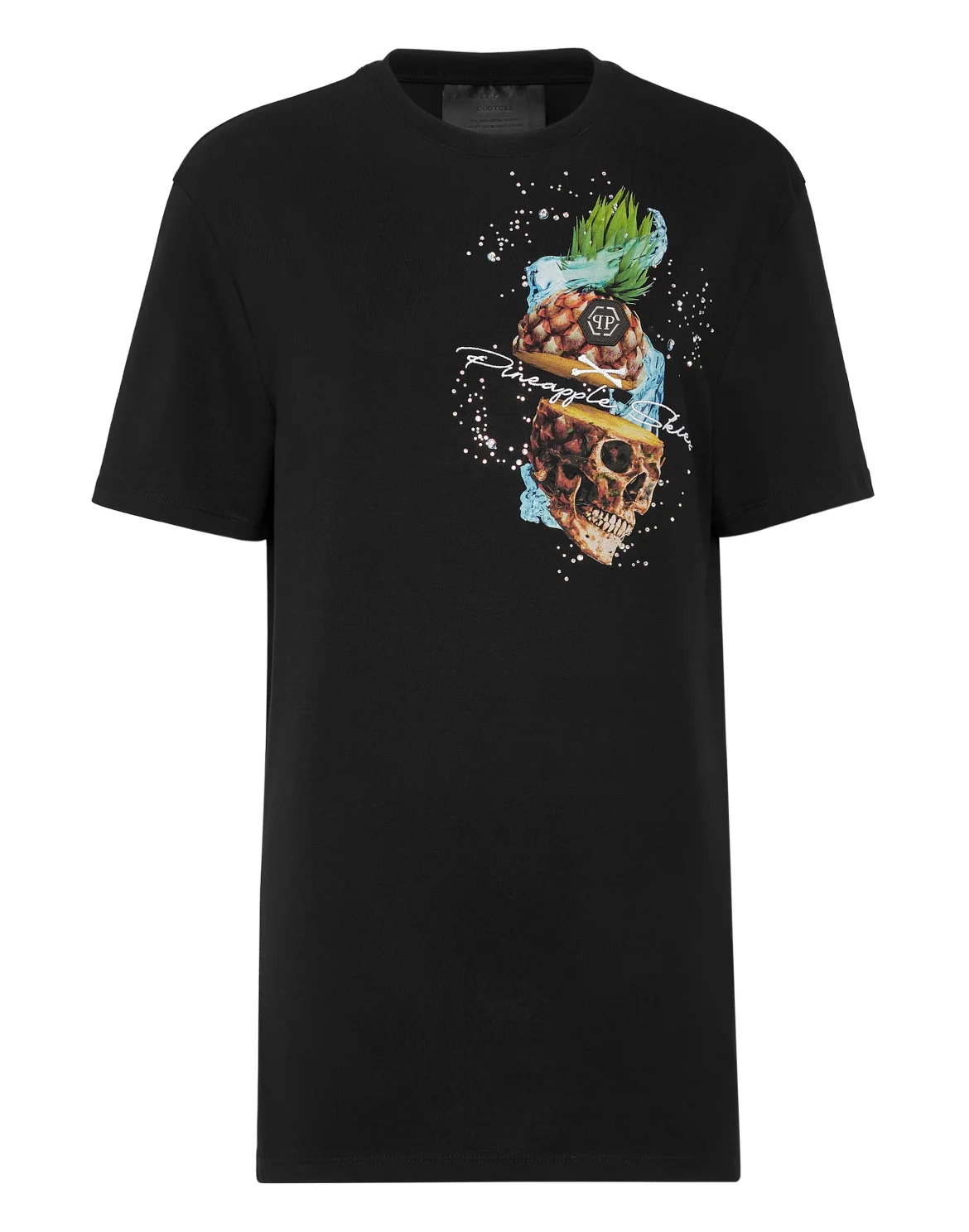 T-shirt Round Neck SS Pineapple Skies, цвет: Черный