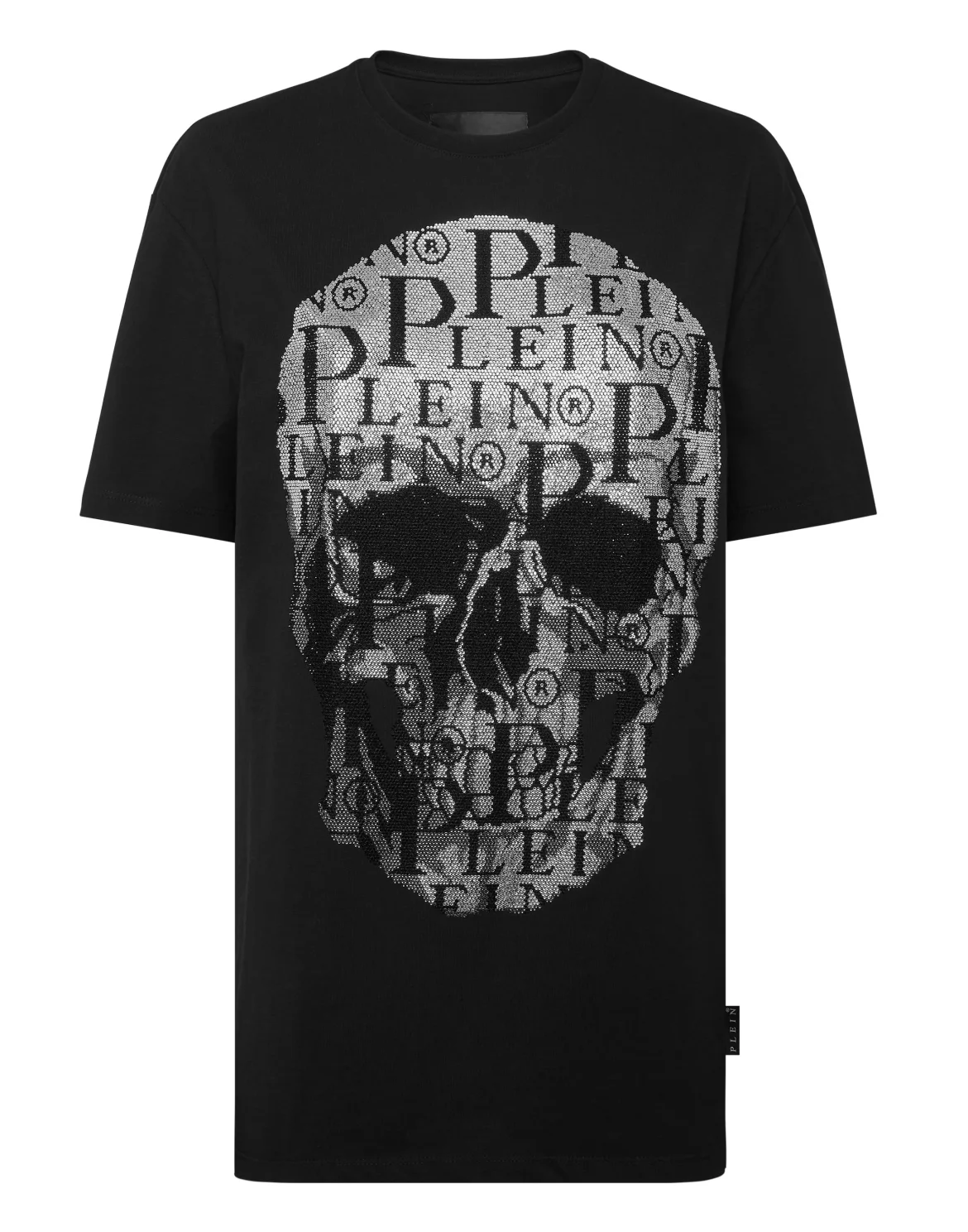 T-shirt Round Neck SS Skull with Crystals, цвет: Черный