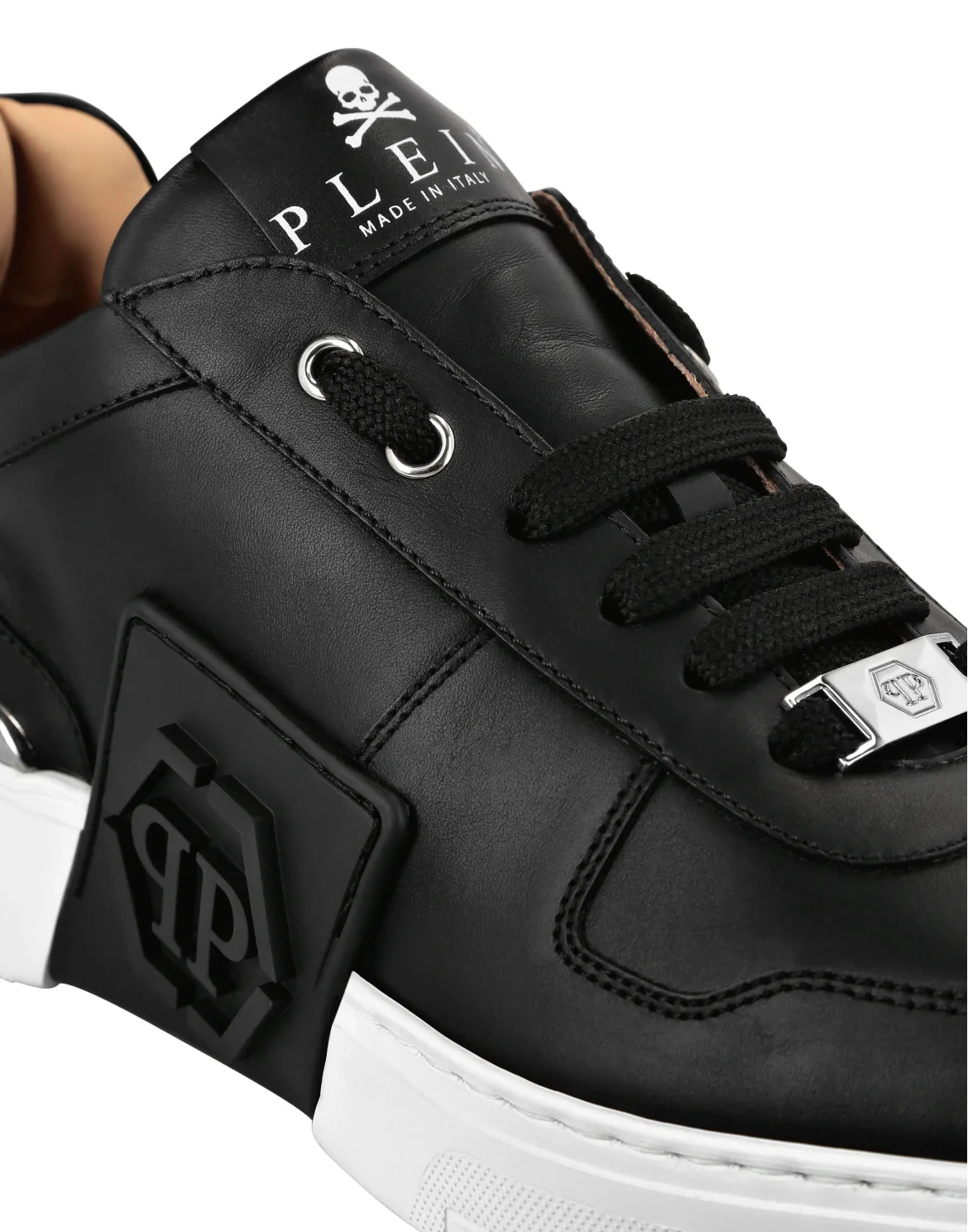 LO-TOP SNEAKERS PHANTOM KICK$ LEATHER HEXAGON, цвет: Черный