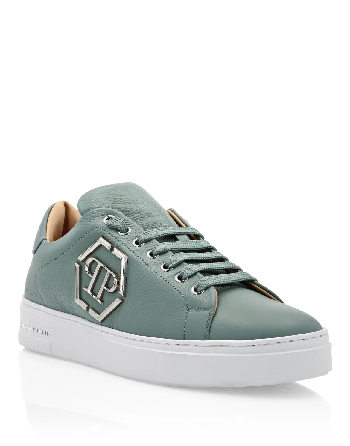 Leather Lo-Top Sneakers Hexagon, цвет: Зеленый