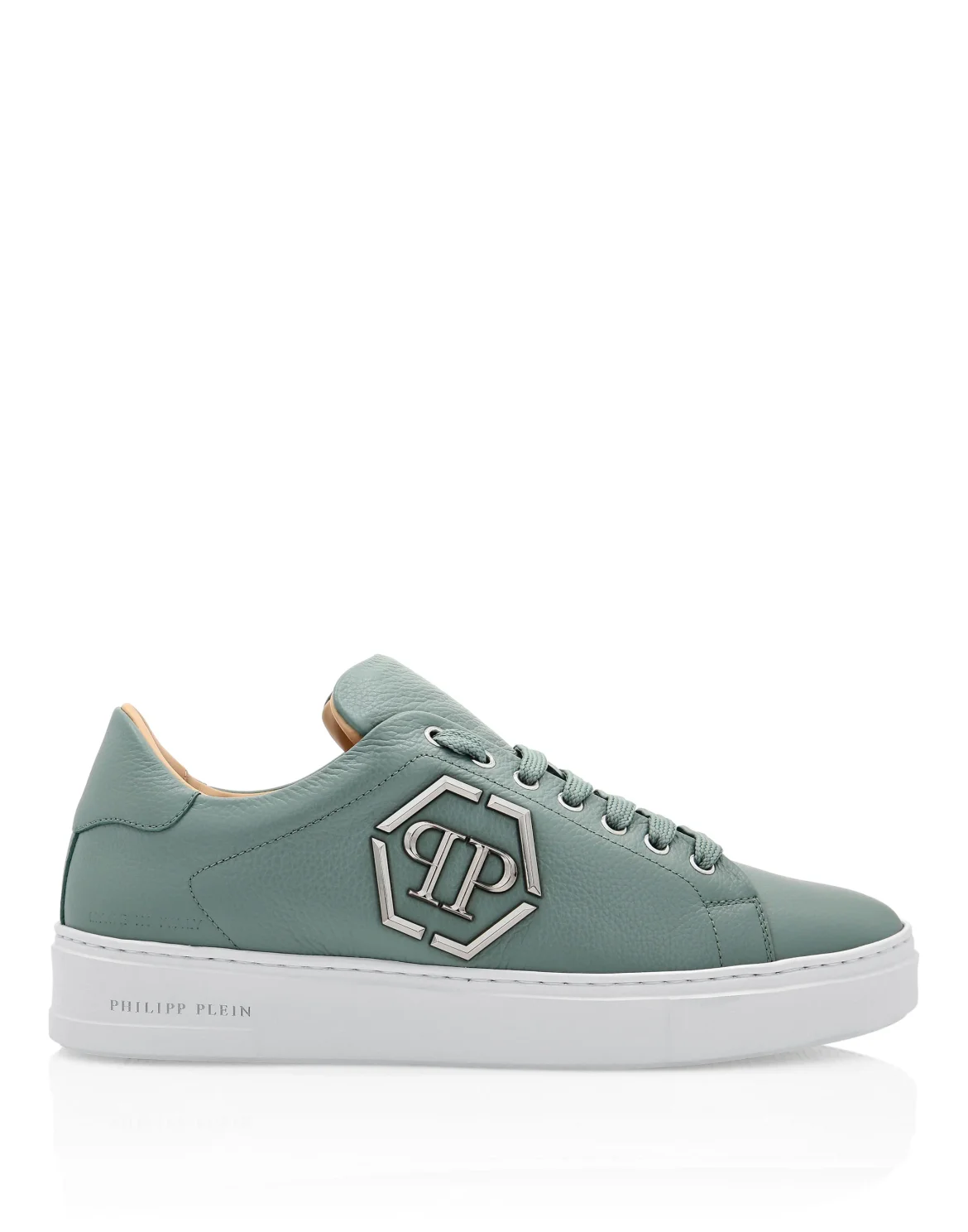 Leather Lo-Top Sneakers Hexagon, цвет: Зеленый