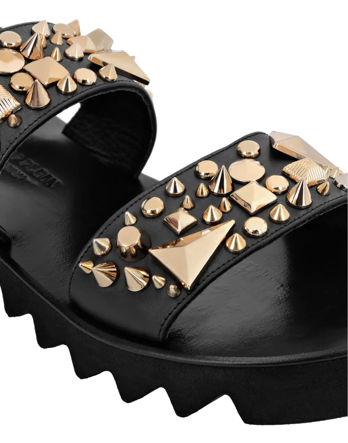 Leather Sandals  Studs, цвет: Черный
