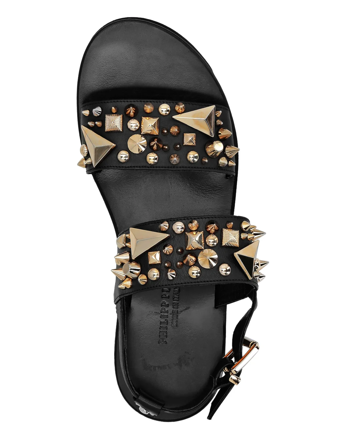 Leather Sandals  Studs, цвет: Черный