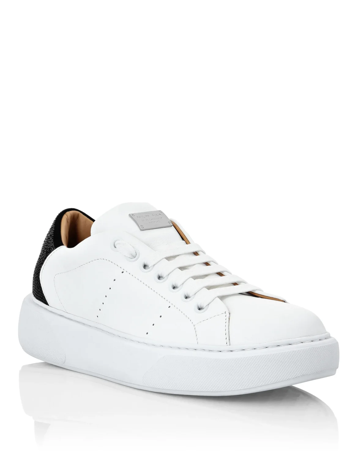 Leather Lo-Top Sneakers Skull, цвет: Белый