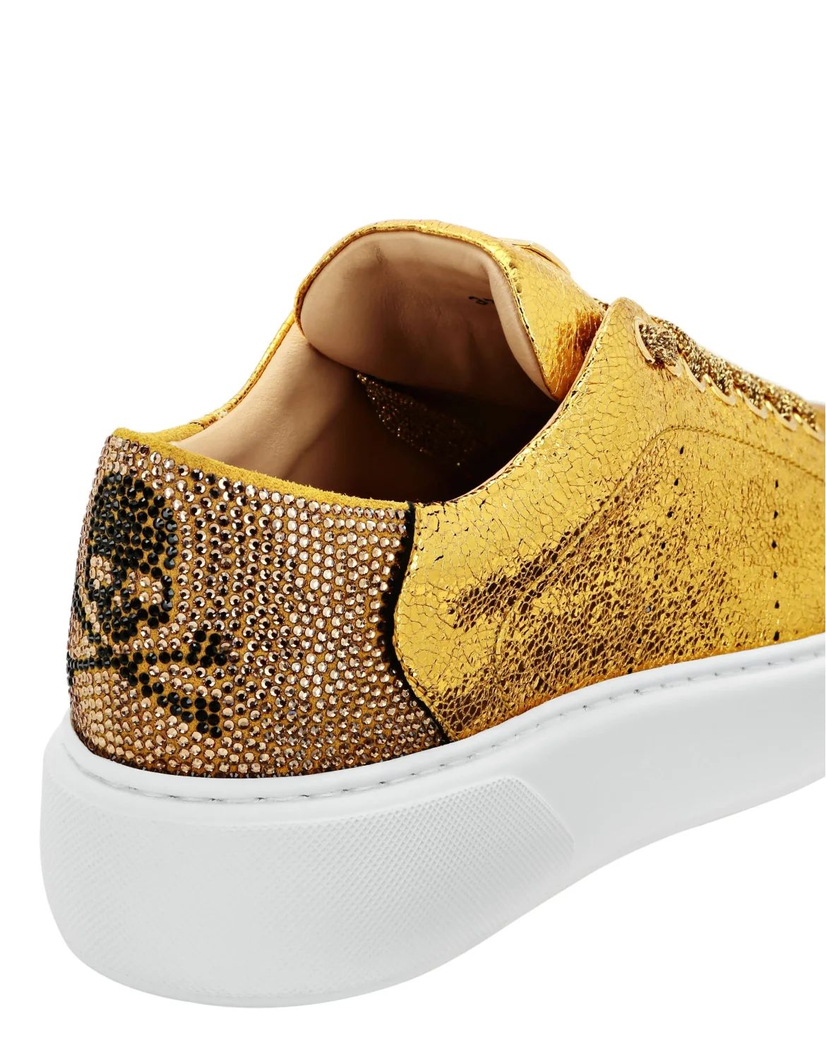 Leather Lo-Top Sneakers Skull, цвет: Желтый