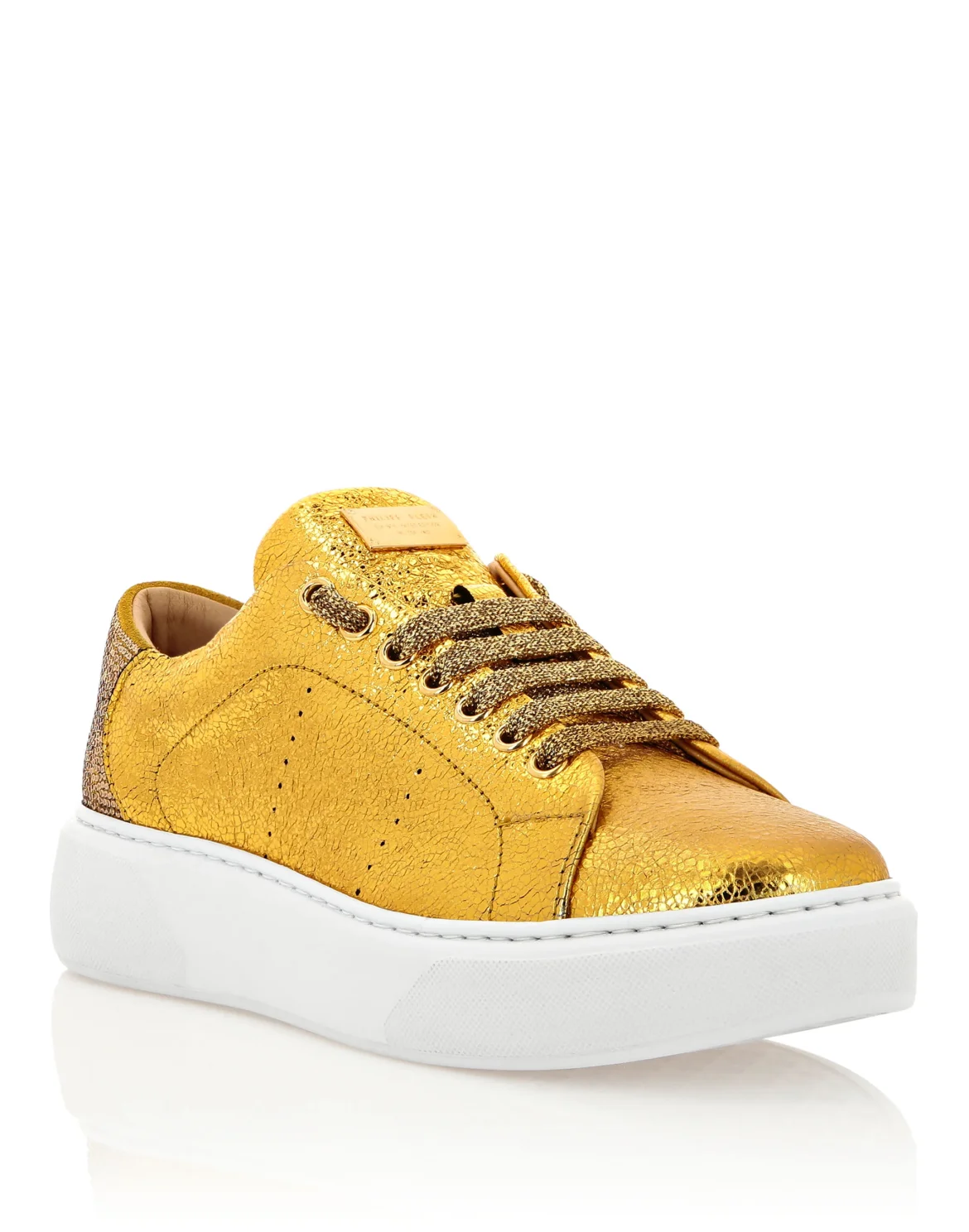 Leather Lo-Top Sneakers Skull, цвет: Желтый