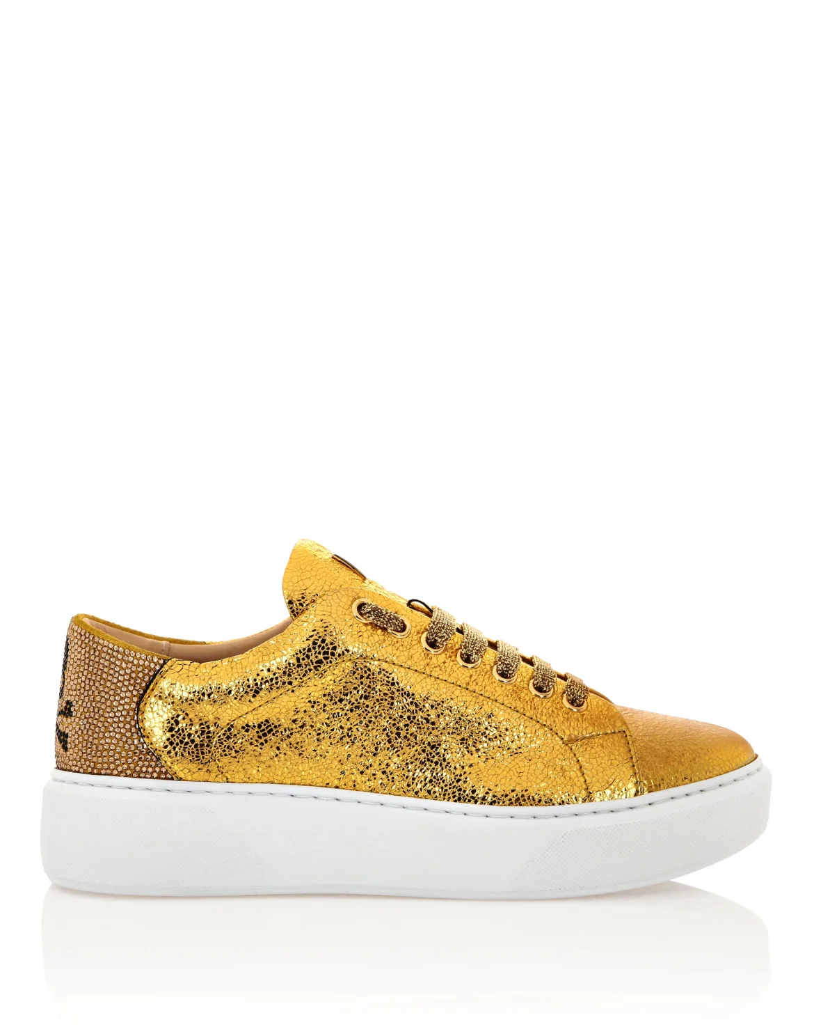 Leather Lo-Top Sneakers Skull, цвет: Желтый