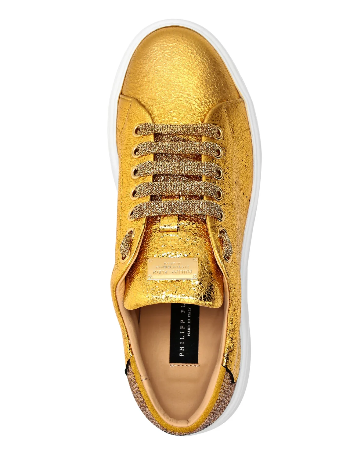 Leather Lo-Top Sneakers Skull, цвет: Желтый