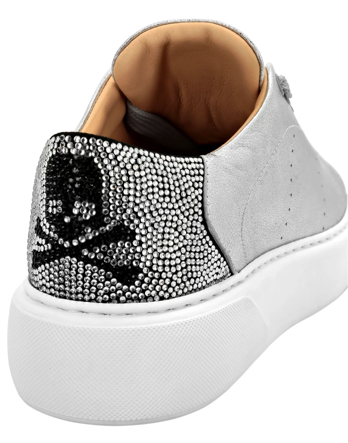 Leather Lo-Top Sneakers Skull, цвет: Серый