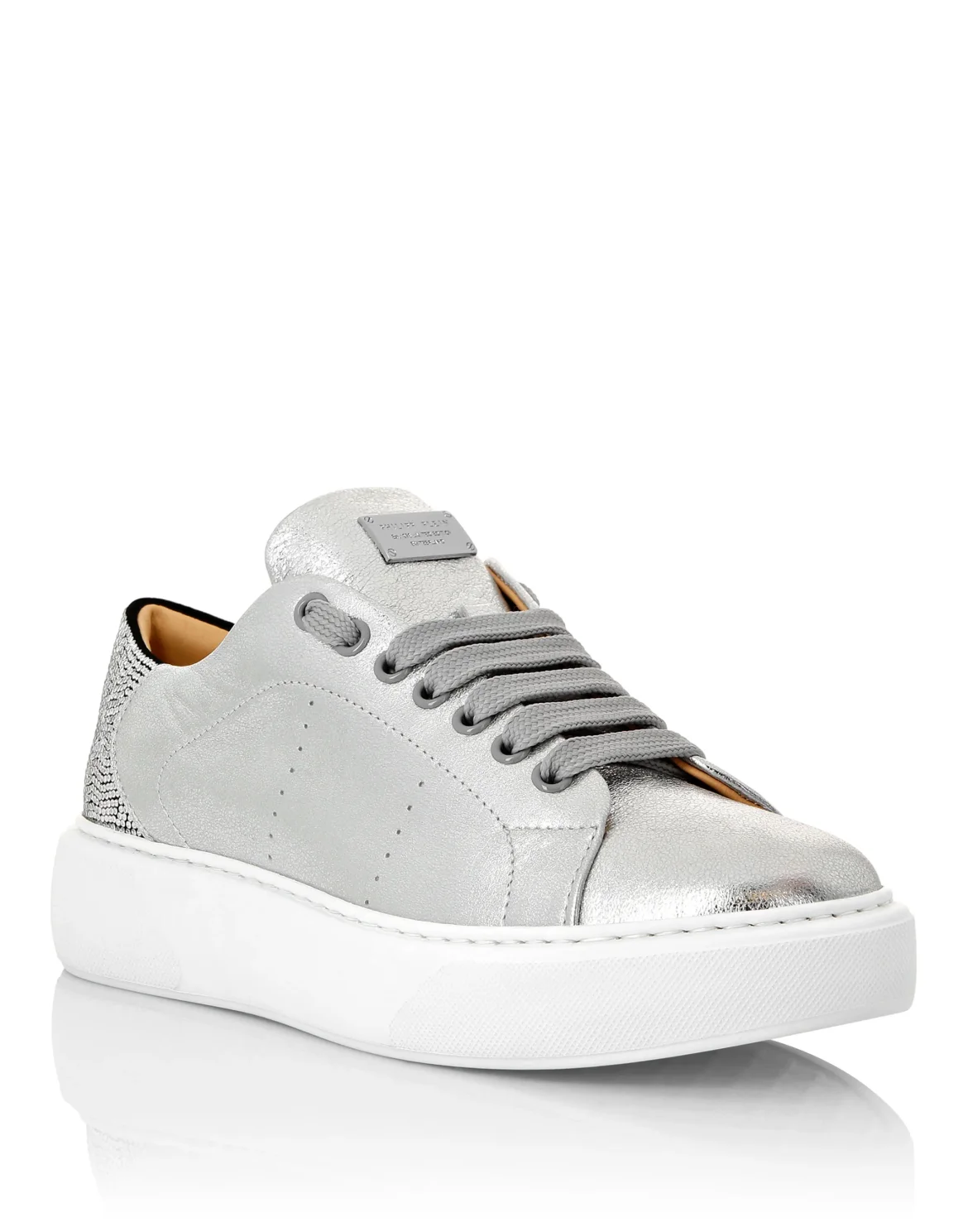 Leather Lo-Top Sneakers Skull, цвет: Серый