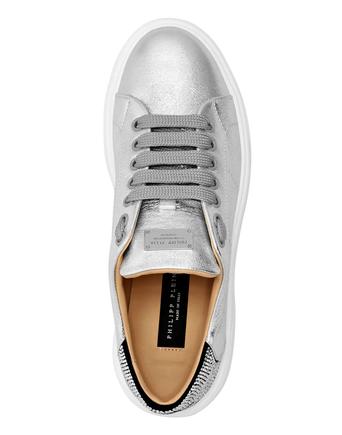 Leather Lo-Top Sneakers Skull, цвет: Серый