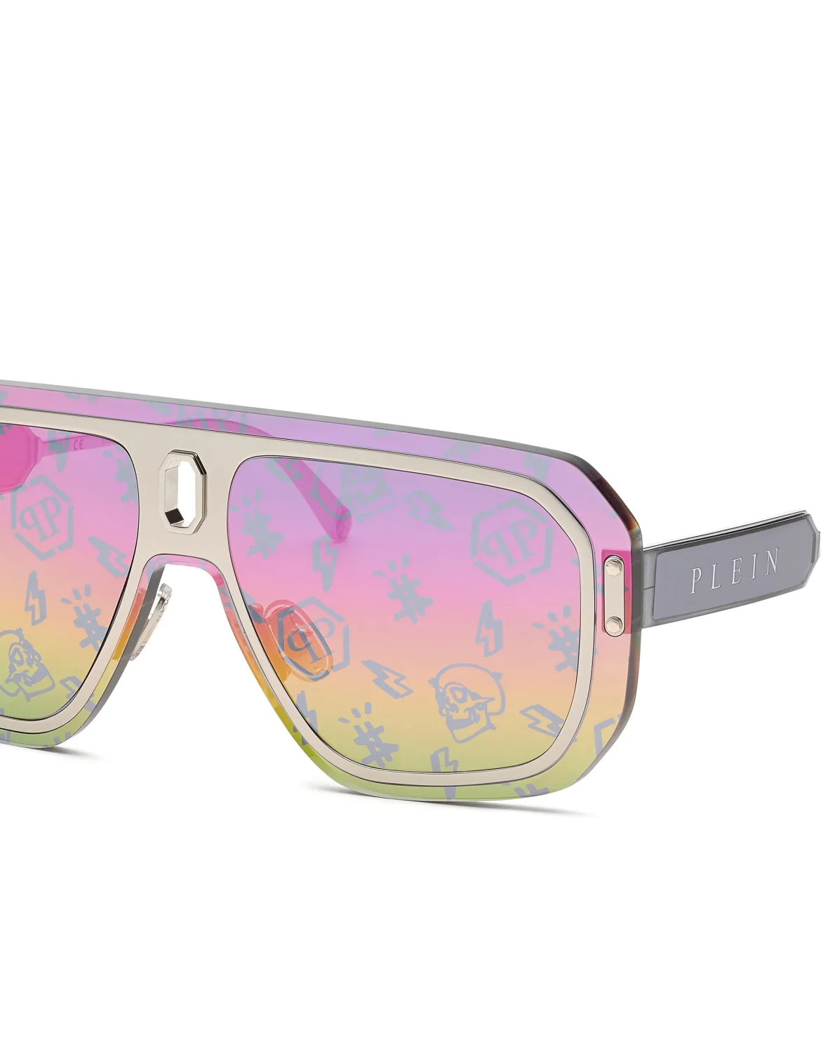 Sunglasses Oversize PLEIN ADVENTURE MASK, цвет: Золотой