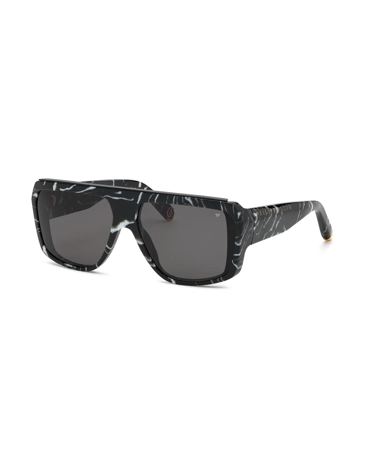 Sunglasses Rectangular Oversize PLEIN HEXAGON, цвет: Черный