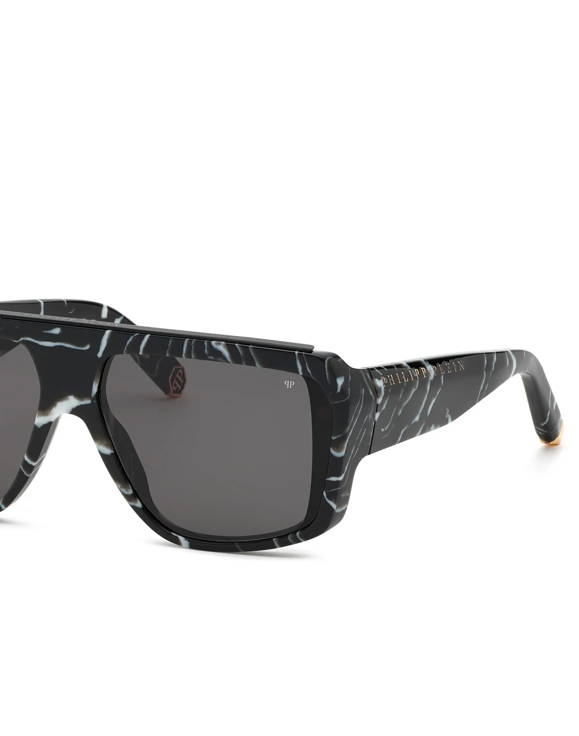 Sunglasses Rectangular Oversize PLEIN HEXAGON, цвет: Черный