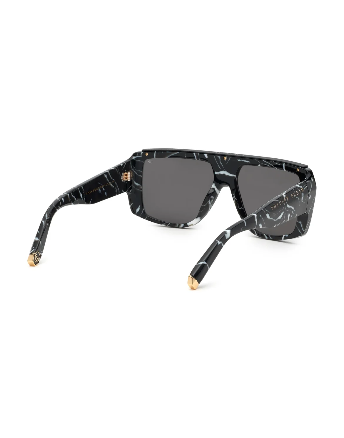 Sunglasses Rectangular Oversize PLEIN HEXAGON, цвет: Черный