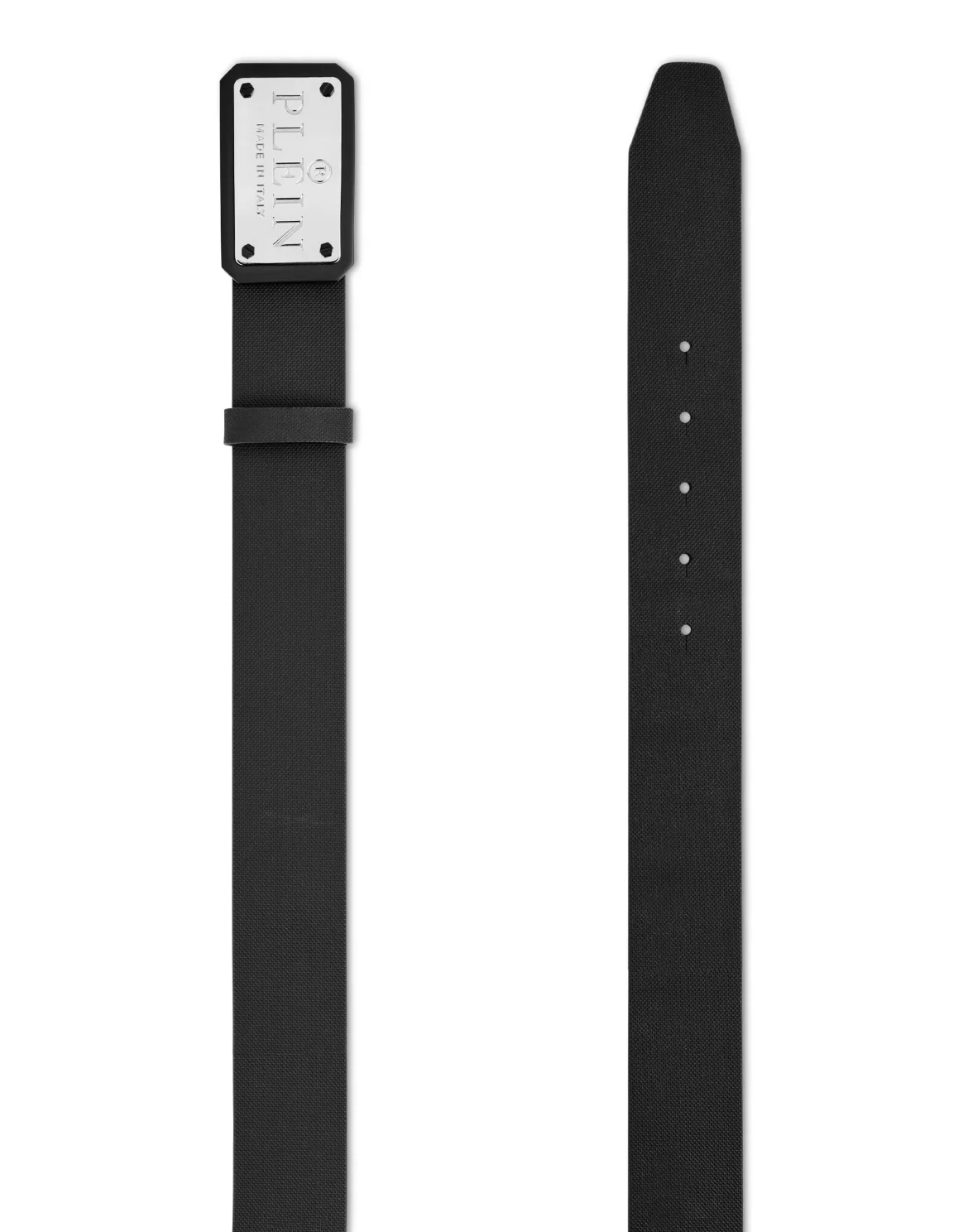 Leather Belt Iconic Plein, цвет: Черный