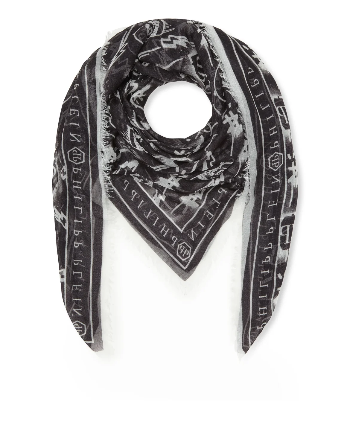 Pashmina Shawl 140x140 Monogram, цвет: Черный