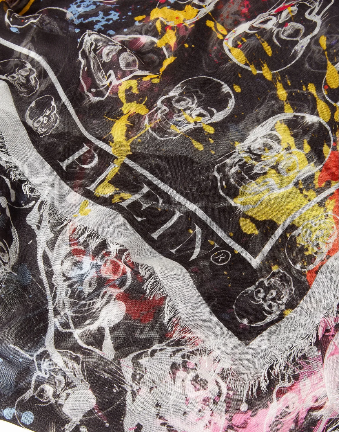 Pashmina Shawl 140x140 Dripping Skull, цвет: Черный
