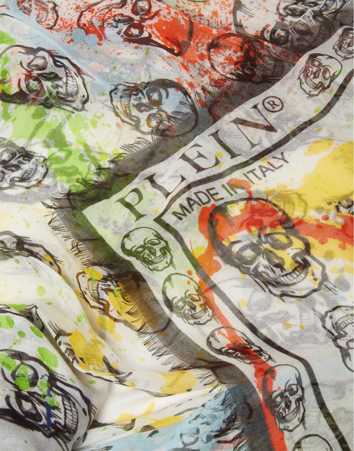 Pashmina Shawl 140x140 Dripping Skull, цвет: Мультиколор