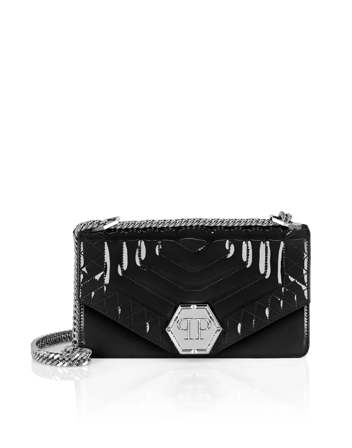 Medium Shoulder Bag Hexagon, цвет: Черный
