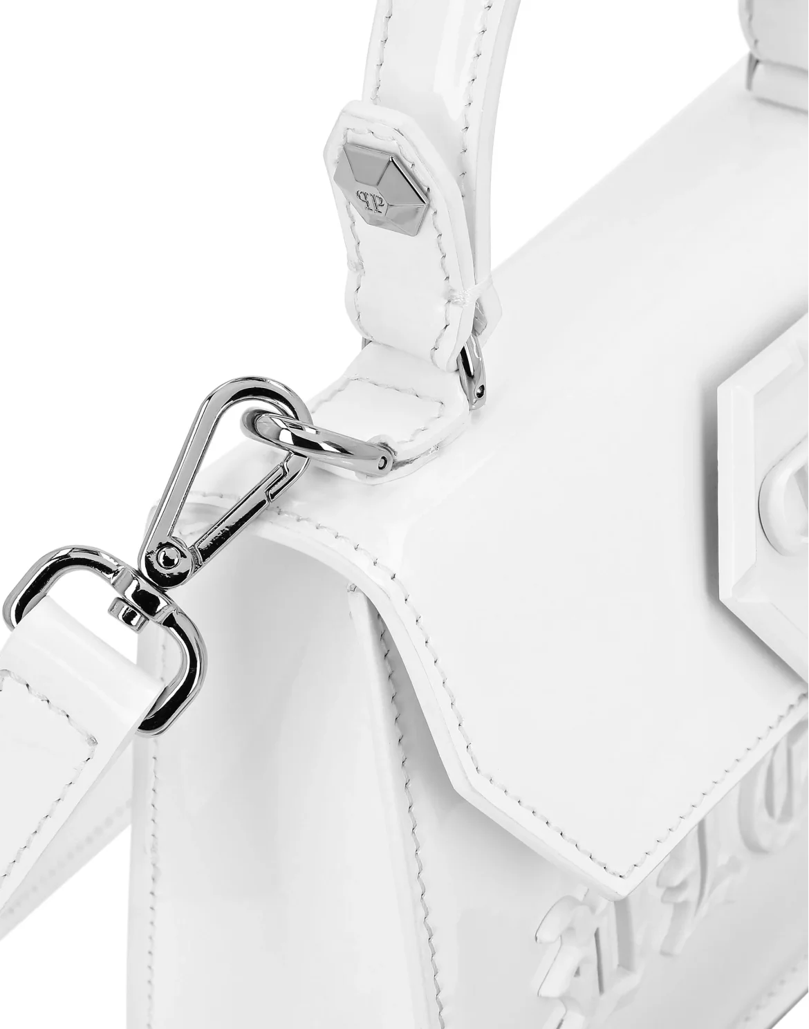 Small Handle Bag Superheroine GOTHIC PLEIN, цвет: Белый