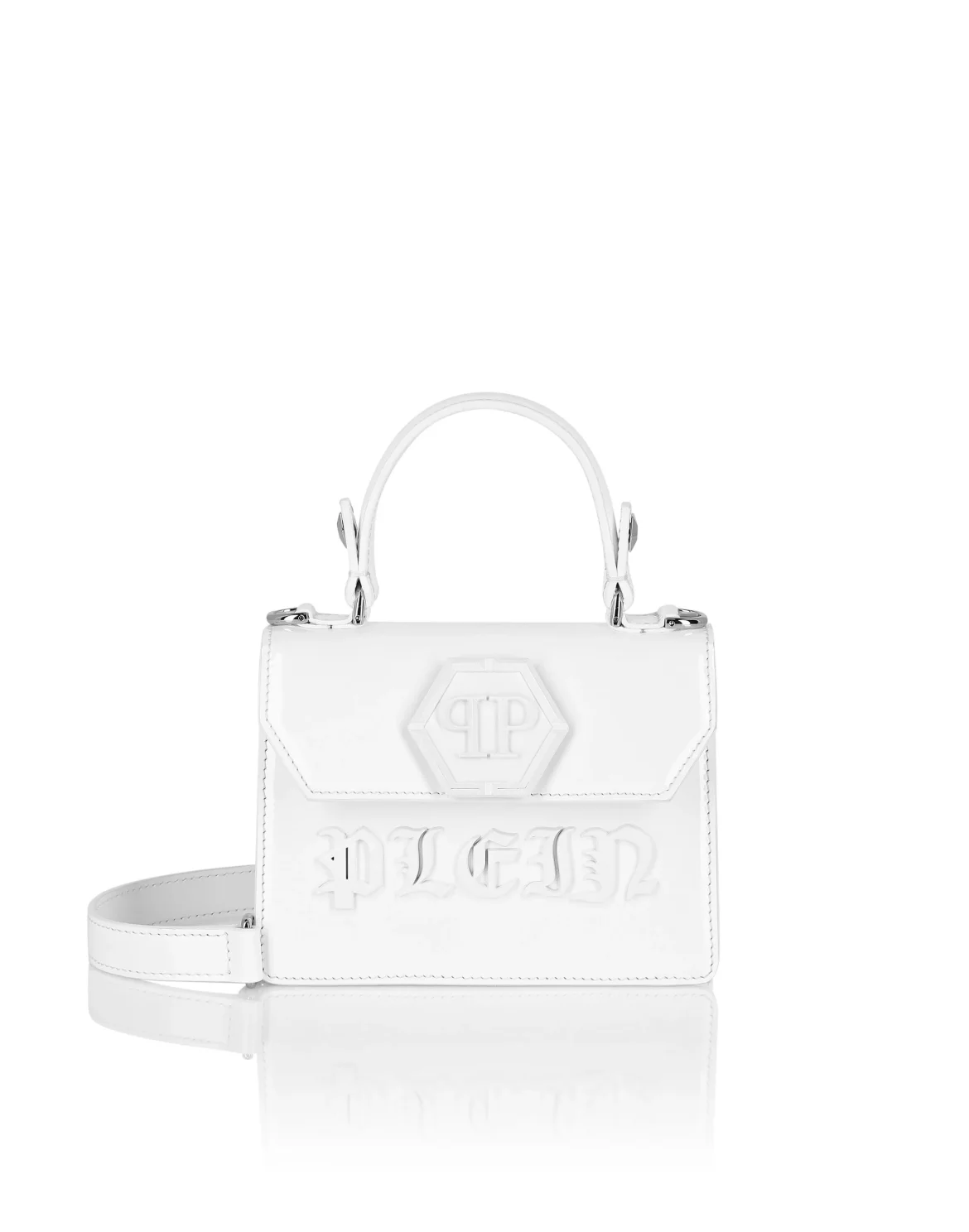 Small Handle Bag Superheroine GOTHIC PLEIN, цвет: Белый