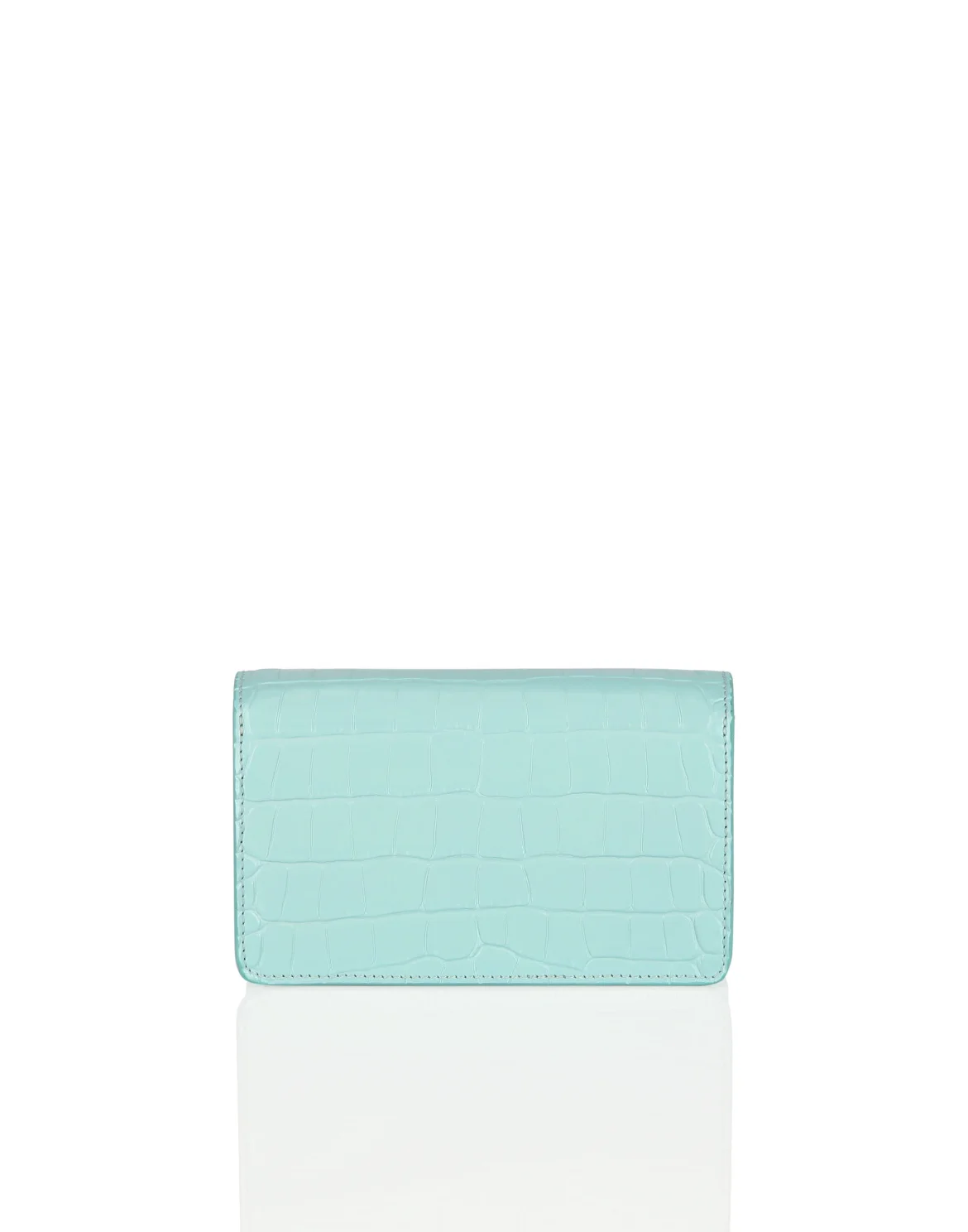 Clutch Croco Print Hexagon, цвет: Бирюзовый
