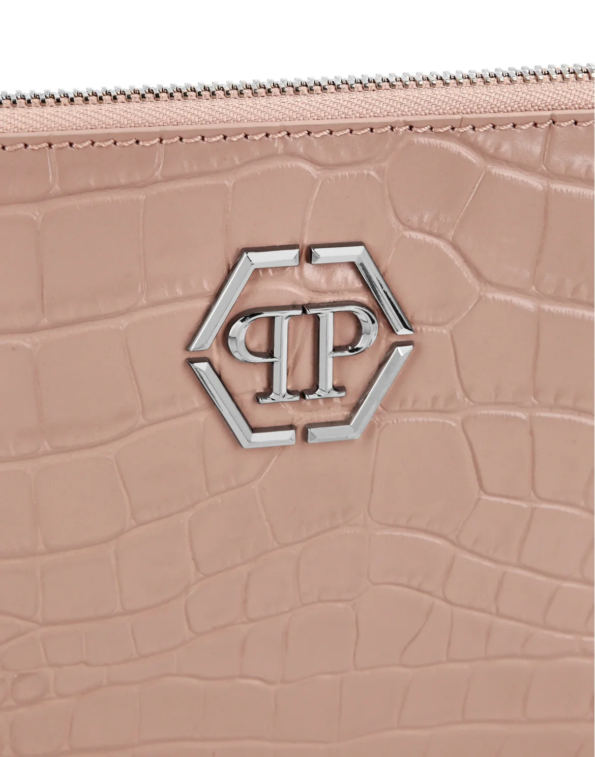 Croco Embossed  Minaudiere, цвет: Бежевый