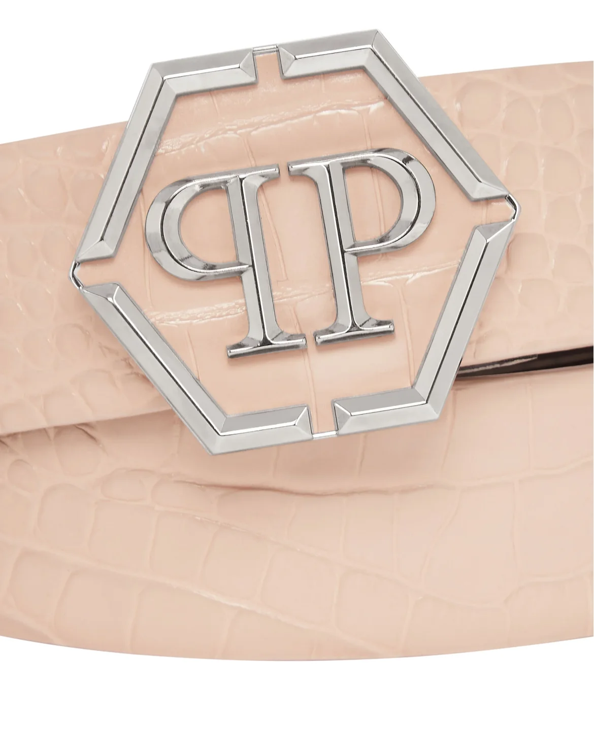 Leather Belt Hexagon, цвет: Бежевый
